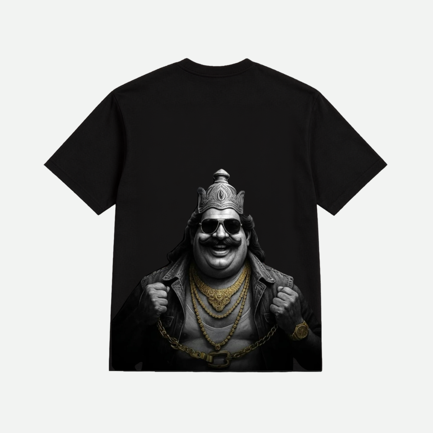 King of Kotha Inspired Oversized T-Shirt | Vintage Kerala Gangster Style Graphic Print | Premium Cotton Unisex Tee