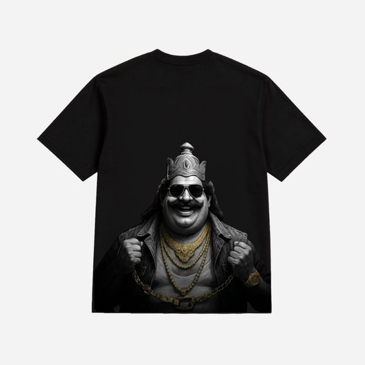 King of Kotha Inspired Oversized T-Shirt | Vintage Kerala Gangster Style Graphic Print | Premium Cotton Unisex Tee