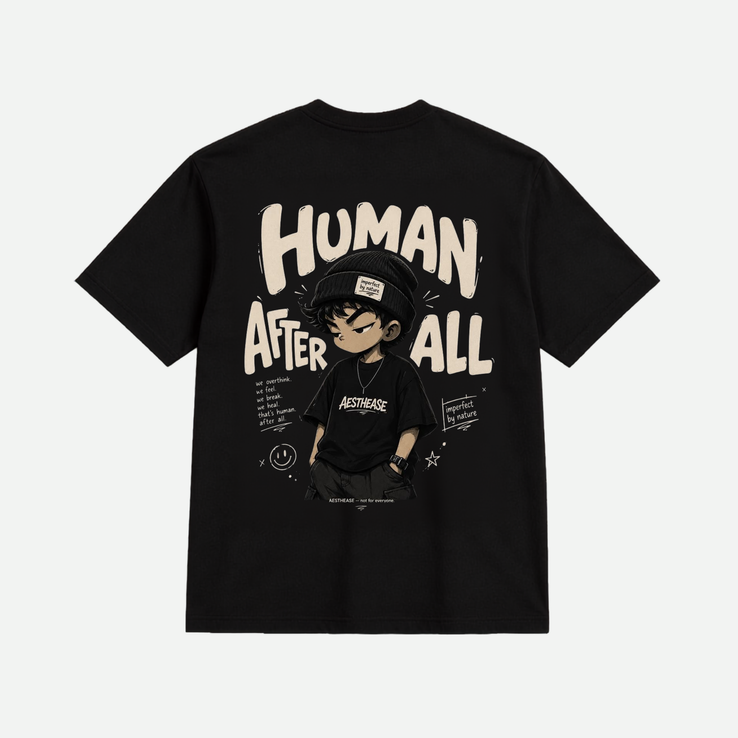 Human After All Oversized Graphic T-Shirt | Premium Aesthetic Streetwear Tee