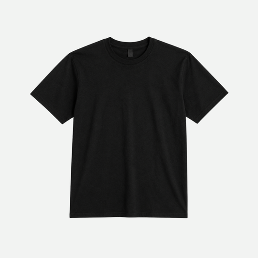 Custom Printed Oversized T-Shirt | Print Your Own Design | Premium Cotton Unisex Black Tee