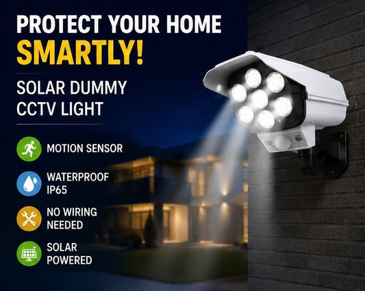 Solar Dummy CCTV Camera Light With Motion Sensor & Remote