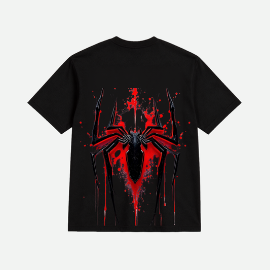 Spider-Man Miles Morales Red Symbol Graphic Oversized T-Shirt | Marvel Inspired Streetwear | Unisex Cotton Tee