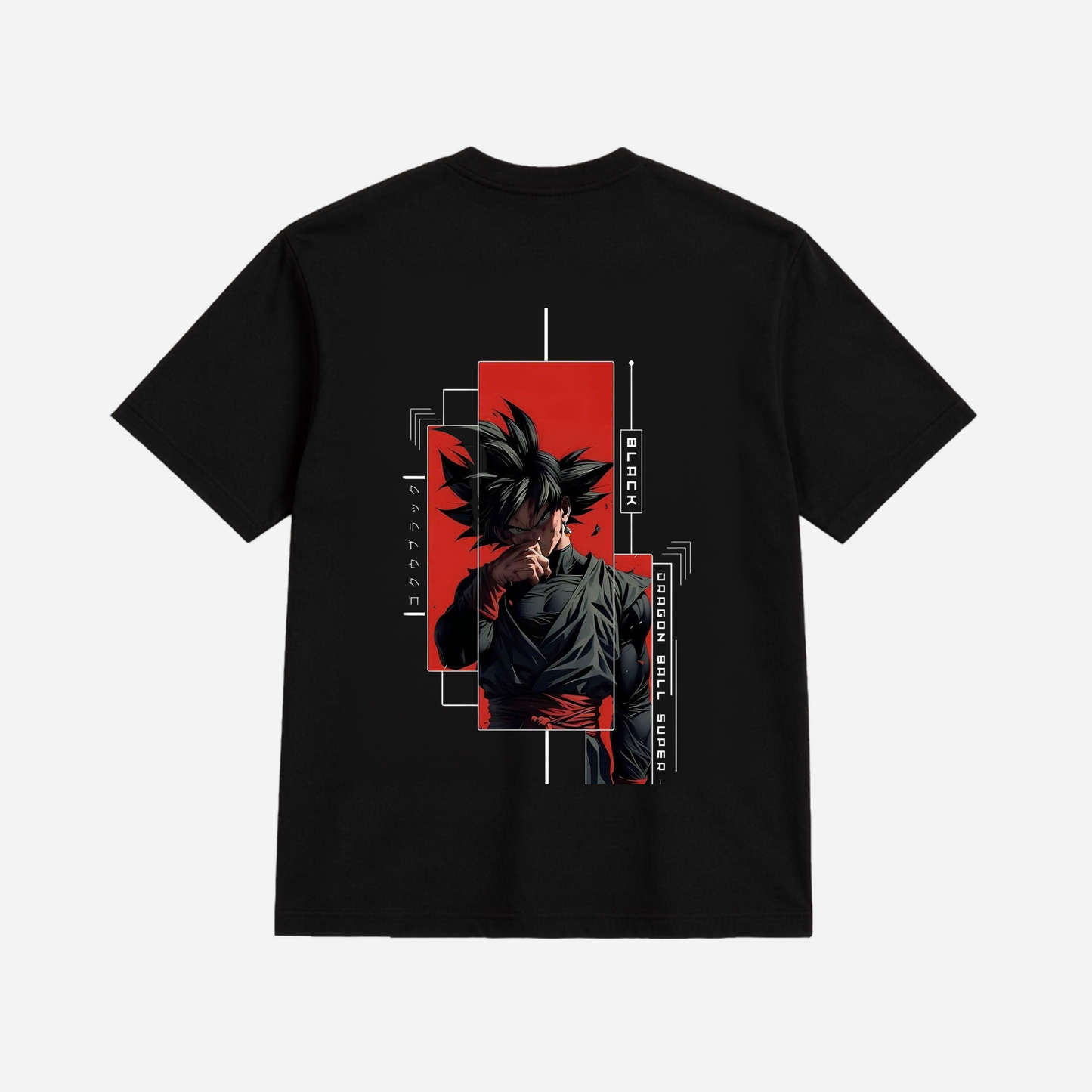 Dragon Ball Super Goku Black Graphic Oversized T-Shirt for Men & Women | Premium Anime Back Print Cotton Tee